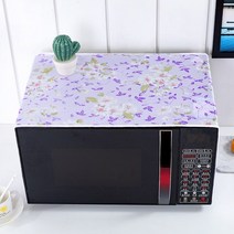 방진 1pc 그리스 교정 전자 레인지 커버 주방 악세사리 먼지 후드 새틴, 자주색