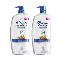 미국직배송 헤드 앤 숄더 Head & Shoulders 샴푸와 컨디셔너 2 in 1 항비듬 트리트먼트 아몬드 오일 포함 드라이 두피 케어 32.1 floz 트윈 팩, 32.1 Fl Oz (Pack of 2)