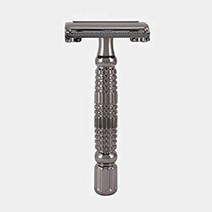 ROCKWELL RAZORS R1 건메탈의 더블 엣지 안전 면도기 5개의 블레이드가 있는 버터플라이 오픈