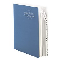 Smead Desk File/Sorter Alphabetic (A-Z) 20 Dividers Letter Size Dark Blue (89282) null, 1