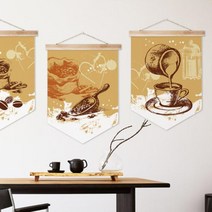 pr122-우드페넌트 60CmX79Cm 엔티크커피 4.커피잔