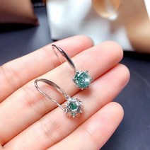 모이사나이트 블루 그린 스터드 귀걸이 1 캐럿 여성을 위한 슈퍼 스파클링 눈송이 패션 쥬얼리