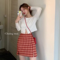 하이틴룩 샤스커트 쓰리피스 시밀러 스쿨 크롭티 세트 코디 4명트윈룩 여자중학생옷 올드 투피스세트