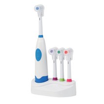초음파 미세전류 전동 자동 칫솔 휴대용 배터리 울트라 소닉 로터리 세트 Whitener Teeth Brush 4 Heads
