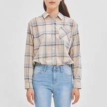 잠뱅이 여) 아사 체크 롤업 셔츠(루즈)_AL2WWH72-SB