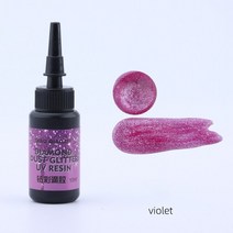 에폭시레진 24/12/1PCS UV 수지 접착제 세트 Pearlescent 에폭시 안료 자외선 경화 만들기 DIY 금형, [01] 1PCS