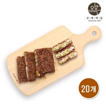 오복떡집 영양찰떡 개별포장 완두배기 찰떡 영양떡 팥시루떡 국내산 찹쌀 완두콩 팥고물 찰시루 팥떡 개업 이사 답례떡 한끼 아침 식사대용 냉동떡 세트, 100g X 20개입