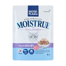 동원 뉴트리플랜 모이스트루 파우치 80g 고양이간식, 참치와 멸치