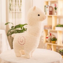 몽실몽실 페루 알파카 인형 귀여운 애착인형 안고자는 베개 바디필로우, 화이트_46cm 0.42kg