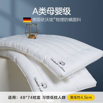 거북목배개 딱딱한베개 코스트코베개 일자목베개베개 낮은 베개 초박형 베개 짧은 베개 베개, 물리적 진드기 방지 자수 목 베개-Kapok 쌍