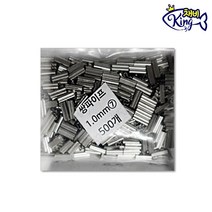 쌍슬리브 쌍 파이프 낚시 슬리브 0.8mm ~ 3.0mm 500개 갈치 낚시 채비 용품, 1.4mm (길이 5mm) 500개