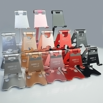 BAMON 고급형 알루미늄 스마트폰 거치대 접이식 휴대용 핸드폰 스탠드 태블릿PC 탁상용 책상, C2(태블릿용), 은색