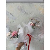 [라플레이스][완제품]어버이날 카네이션 한송이 꽃풍선(핑크카네이션)
