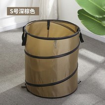 접이식 쓰레기통 통 낙엽 떨어지는 자동차 야외 캠핑 텐트 클립이 있는 휴대용 등을 사용할 수 있습니다., 다크 브라운  미디엄 클립 모델