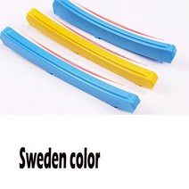 그릴뱃지 3Pcs 자동차 색 버클 그리드 전면 그릴 스트립 M 스티커 범퍼 트림 커버 볼 보 V90 S90 스타일, 02 Sweden COLOR_07 v90