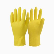 클레이쇼핑 하얀손 미니 고무장갑 노란색 대형 10개 하얀손 미니 고무장갑 노란색 대형 10개, 대(L)