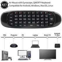 리모컨키보드 Flying Mouse Keyboard Wireless Backlight C120 2 4G RF Remote Control for Android Smart TV Box, Russian Standard