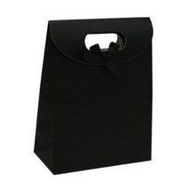 도나앤데코 엘라 리본장식 핸들상자 M 12p + 리본 12p, 블랙, 1세트