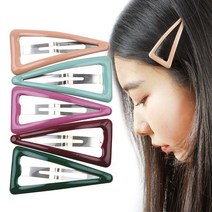 이쁨달다 삼각 칼라 똑딱핀 5입세트 엠보 글로시