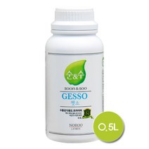 노루페인트 친환경 순앤수 젯소 0.5L, 백색 무광