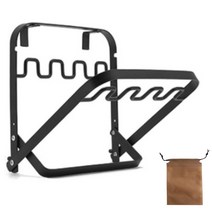 캠핑 쓰레기 봉투 걸이 철제 쓰레기통 거치대 봉지 폴딩 걸이대, 블랙+파우치