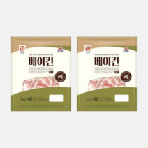 베이컨 뭉치 업소용식자재 대용량베이컨 사조오양 1kg X 2개, 기본 상품