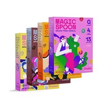 Magic Spoon 시리얼 버라이어티 8팩 싱글 서브 컵 케토 저탄수화물 라이프스타일 I 글루텐 그레인 프리 고단백 0g 설탕, 다양성