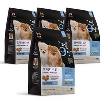 목우촌 전연령용 오리 펫9단 포메라이안 전용사료, 1.8kg, 4개