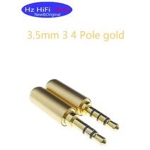 5PCS 골드 도금 스테레오 2.5 3.5mm 3 4 폴 수리 헤드폰 잭 플매트 카펫 러그 케이블 오디오 커넥터 납땜, [07] Black Ouyade, [04] 2.5mm 4 Pole