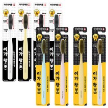 이가왕 칫솔 10개 왕칫솔 대왕칫솔 금 숯 항균 이중미세모 색상랜덤 발송, 이가왕 숯 칫솔 10개