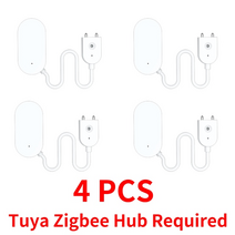 누수센서 스마트안전장비 누수경보기 Tuya zigbee 누출 센서 누수 감지기 누출 센서 물 센서 스마트 홈용 누수 방지 var smartlife, 4개