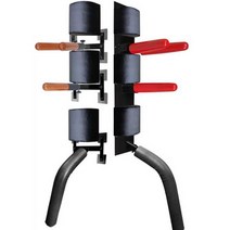 벽걸이 목인장 중국 무술 도장 훈련, 스프링 파일 탈부착 가능한 블랙 베이스