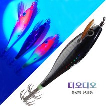 디오디오 레이저 플로팅 에기 한치 쭈꾸미 문어 갑오징어 채비 두족류 낚시 애기, 네츄럴퍼풀그래이, 1개