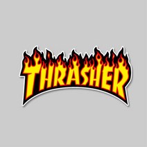 Thrasher-02 차량용스티커 스노우보드스티커, 270 x 140 mm/반사원단