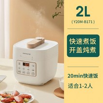 여행용쿠커 미니 휴대용 멀티 전기냄비 소형 가정용 지능형 압력 압력 1-2 인용 다기능 2L, 1.White - 220V-미국