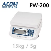 에이컴 주방저울 PW-200 15kg/5g 제빵 제과 요리 야채 청과 단순중량 건전지사용 국산, PW-200 ( 15kg/5g )
