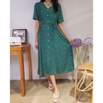 상상그이상 여성용 마린땡 롱원피스 부드럽고 시원한 비치가디건 촉감왕 브이넥 도트 로브 휴양지 바캉스룩