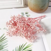 조화꽃다발 튤립 안개꽃 미니조화화분 6개/몫 14m 긴 오시 베 인공 꽃 식물 꽃다발 베리 DIY Wret 상자 공, 08 빨간_01 6pcs