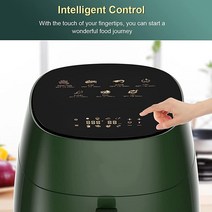 1400W 에어 프라이어 4.8QT 오일 프리 에어 프라이어 레시피 요리책과 함께 사용 7가지 사전 설정 타이머 및 온도 제어 저지방 건강한 요리를 위한 LED 터치 스크