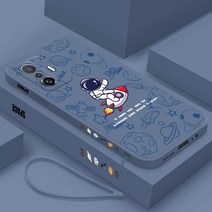 우주 비행사 실리콘 전화 케이스 샤오미 미 11 라이트 5G NE 후면 커버 12s 울트라 12x12s 10 프로 끈이 있, 02 For Mi 10 Pro, 11 J-YK000311