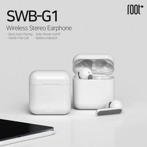 루트+ 블루투스 5.1 무선 충전 이어폰 커널형 SWB-G1, 화이트