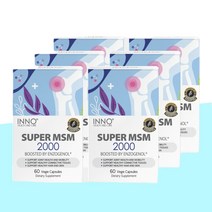 뉴질랜드 INNO 슈퍼 엔조 MSM 2000 엔조제놀 30mg 60캡슐 식이유황, 6개(할인+무료배송)