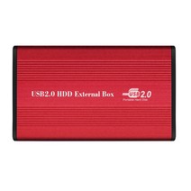 KKmoon IDE HDD 인클로저 2.5 인치 병렬 알루미늄 외장형 하드 디스크 카트리지 노트북 빨간색 박스 22I17-RTK에 USB2.0, 빨간
