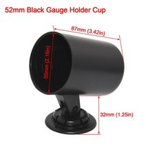 토르게이지 진공게이지 2인용 52mm 범용 디지털 진공 측정기 연기 렌즈 흰색 백라이트 진공 게이지-30 0in.hg 자동차 경주 용 브레이크 블리더 12v, 게이지 컵