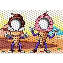 인스타그램 포토존 판넬 보드 인스타포토존 인어 배경 얼굴 구멍 파티 셀카 바다 아래 생일 사진 장식 부스 소품, Silkwarpoy400x300cm+1