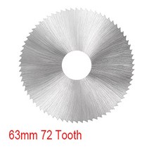 강철 금속 목재 유리 절단 원형톱날 HSS-톱날 63mm 72T 원형 슬리팅 톱 커팅 튜브 파이프 금속 디스크 0.5, 06 2mm