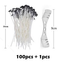 소이캔들 오브제캔들 1 롤 200 피트 61M 흰색 양초 심지 솜초 직조 DIY 및 만들기, 16cm B세트
