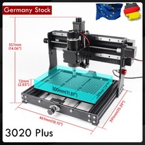 트리머 라우터 목재라우터 무선라우터 전기라우터 오프라인 컨트롤러로 업그레이드된 CNC 3020 타각기 3018 프로 DIY 레이저 조각기 목재 라우터 PCB 미니 밀링 머신, 3.No Offline Control - 110V