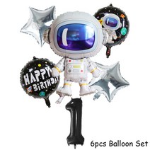 태양계 모형 모빌 행성 세트대기권 밖 파티 led 조명 우주 비행사 로켓 화성 우주선, 6pcs 번호 1set