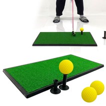 [완벽한골프스윙] 골프 스윙 연습 매트 완벽한 골프 스윙 휴대용 및 골프 공 및 캐리 백 포함 말릴 수 있는 안전한 미끄럼 방지, 네오프렌, 매직 테이프 디자인
